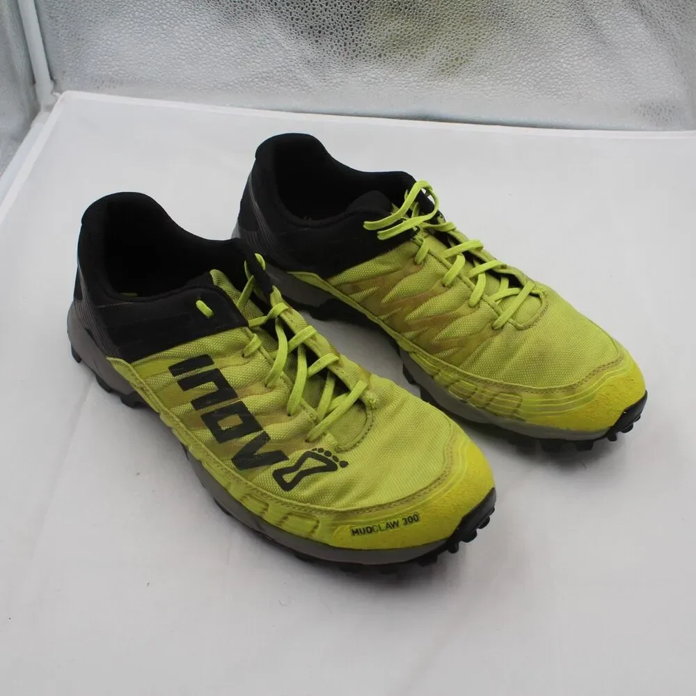 Inov-8 Mudclaw 300 Men's 12.5 Trail Running Shoes Neon Yellow Black Athletic